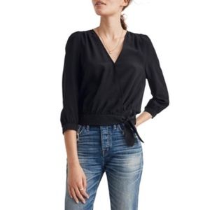 Madewell Silk Wrap Top